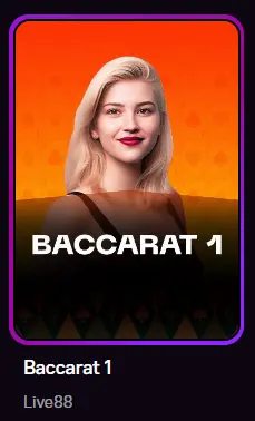 Baccarat 1 at Live Zoome Casino