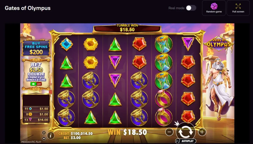 Zoome Slots Gates of Olympus