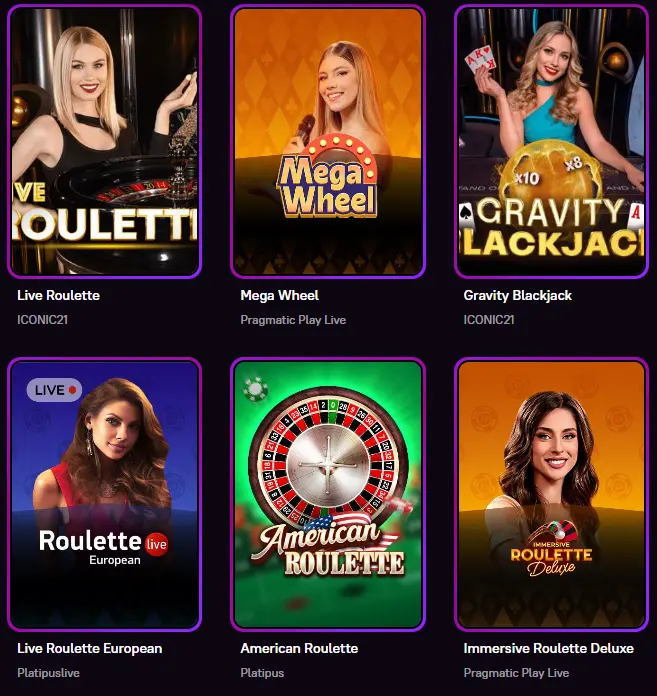 Games at Zoome Live Casino