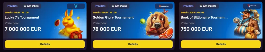 Tournaments at Zoome Online Casino